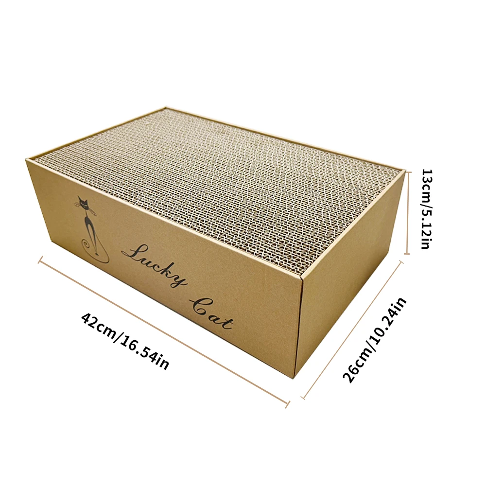 Rascador para gatos, 4 paquetes en 1, caja de cartón, almohadilla para rascar gatos para gatos y gatitos de interior, almohadilla para rascar gatos para proteger muebles, L - imagen 4