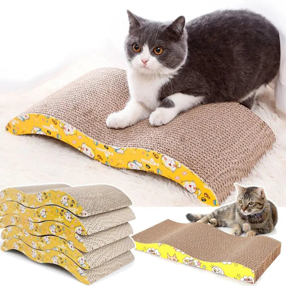 Tablero corrugado rascador gatos resistente, sofá y cama acolchada