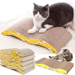 Tablero corrugado rascador gatos resistente, sofá y cama acolchada