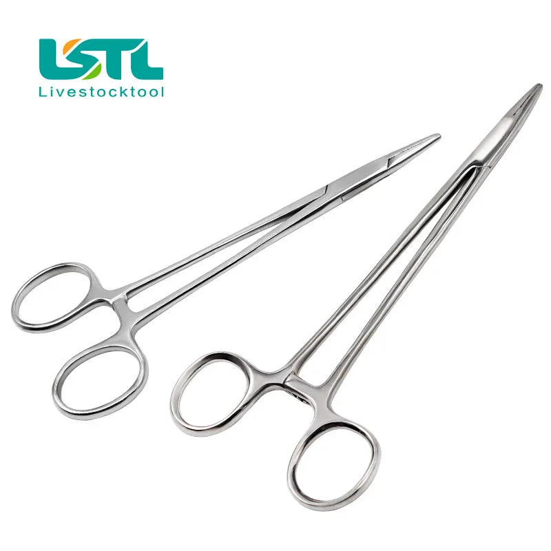 Porta agujas quirúrgicas de 16/18cm, pinzas hemostáticas, pinzas de ortodoncia de acero inoxidable, instrumento de dentista veterinario - imagen 2