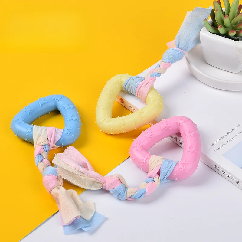 Juguete masticable duradero para masticadores agresivos: hueso y cuerda TPR, textura de limpieza dental, resistente a mordeduras para cachorros y perros pequeños - imagen 3