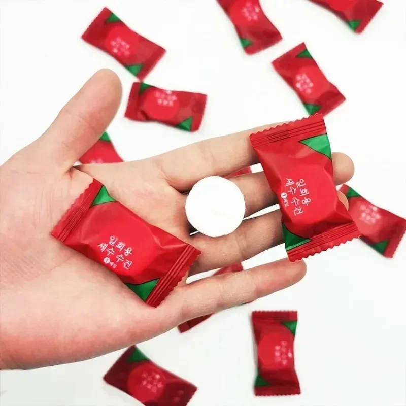 Toalla de baño desechable de 20 piezas, toallas comprimidas de secado rápido para viaje, portátil, ducha esencial, lavable - imagen 2