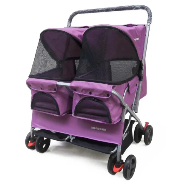 Carrito plegado mostrando su compacidad
