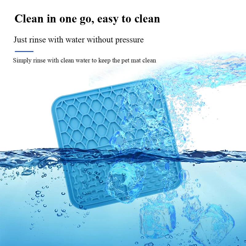 Estera de silicona para lamer mascotas, plato de comida lenta para mascotas, distracción de baño para perros, succionador de silicona para perros, suministros de alimentación para entrenamiento de alimentos para perros - imagen 2
