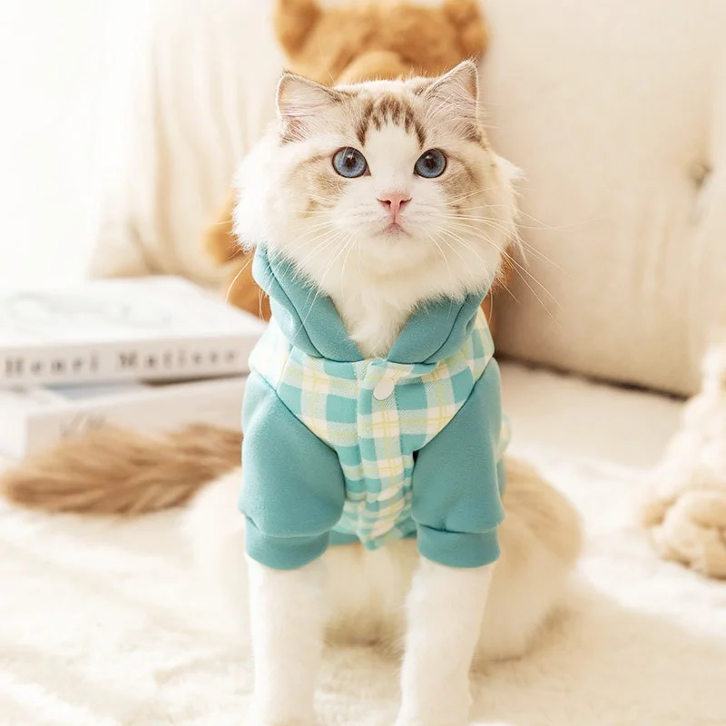 Sudaderas con capucha cálidas para perros, ropa fresca para perros, jersey para perros Bulldog Francés, sudadera de moda para gatos, abrigo para mascotas, ropa para Chihuahua - imagen 3