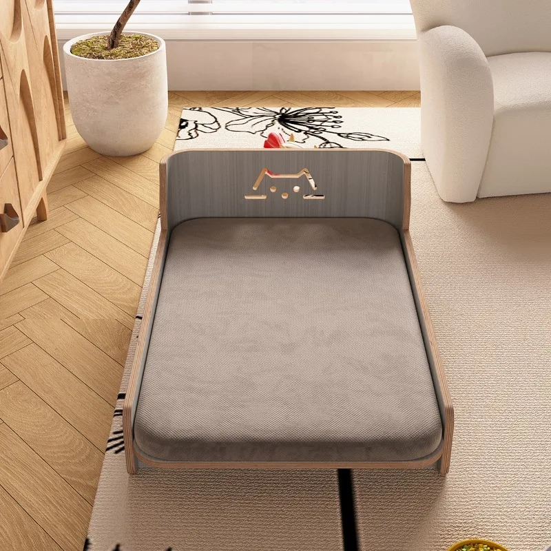 Casa Simple para perros y gatos, puede desmontar, lavar interior, sofá cama de madera maciza para mascotas, esponja suave, productos para mascotas a prueba de humedad, accesorios - imagen 2