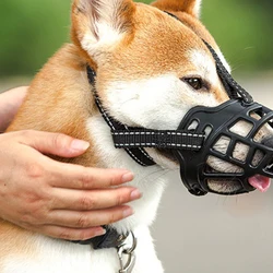 Bozal de silicona suave para perros transpirable antimordeduras