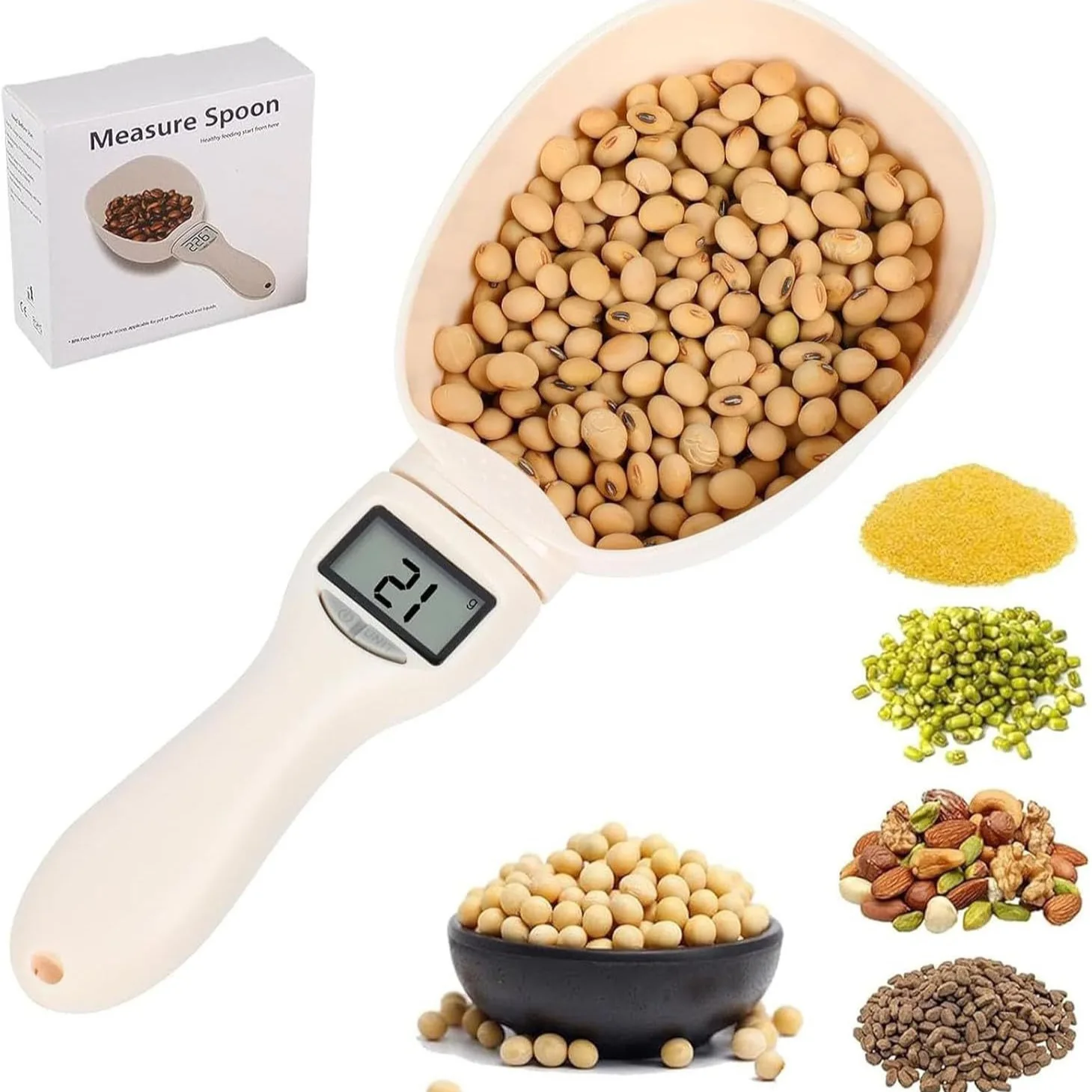 Báscula de alimentos para mascotas con LCD de precisión perros y gatos - imagen 3