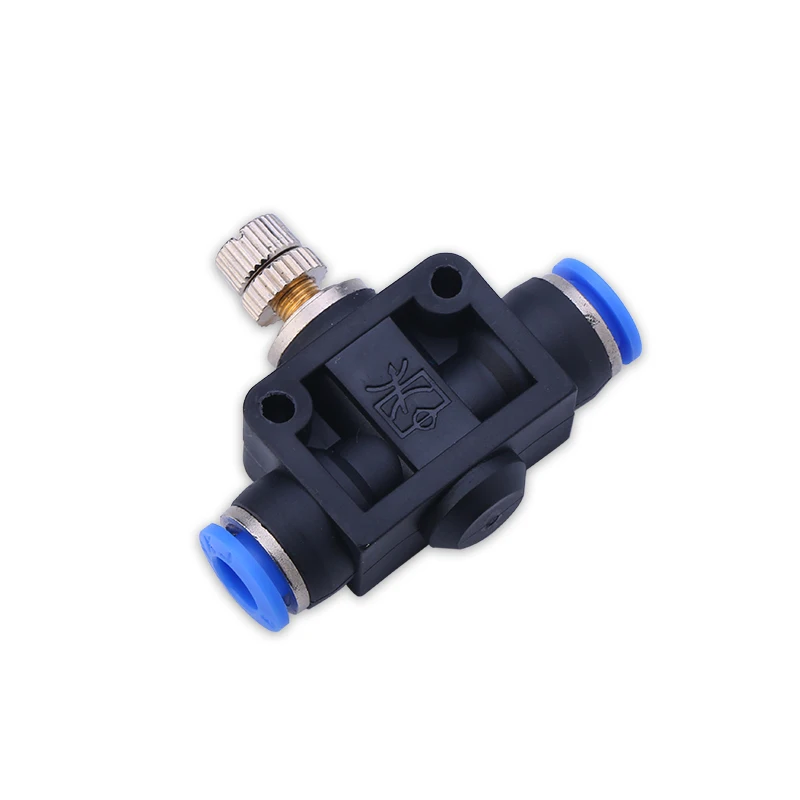 Válvula de acelerador de aire neumática, Control de velocidad, tubo de manguera rápida, conector de ajuste de agua, accesorios neumáticos de 4mm, 6mm, 8mm y 10mm, 5 uds. - imagen 3