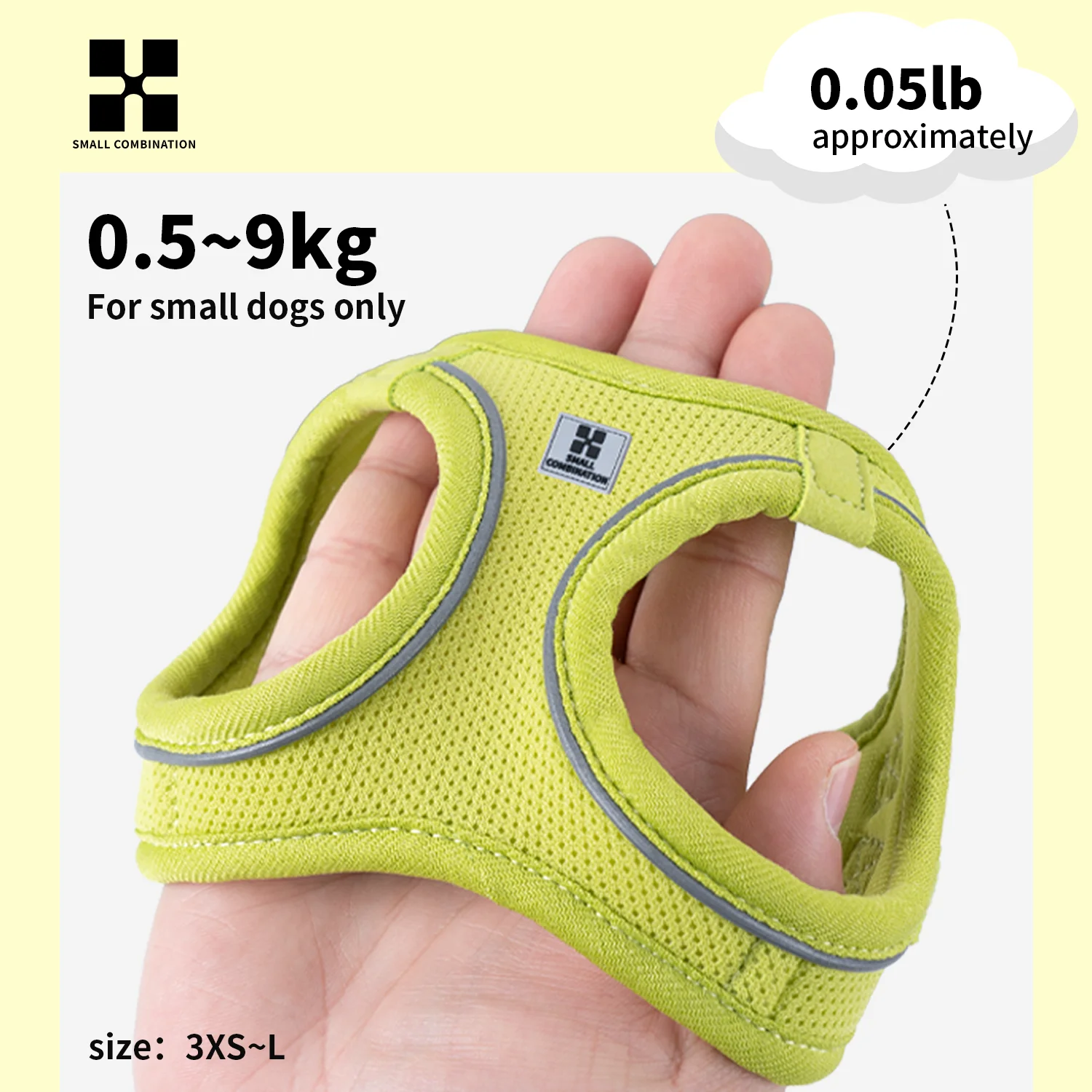 Arnés para perros, conjunto de correa para perros pequeños y medianos, arnés reflectante ajustable para cachorros y gatos, chaleco para mascotas, Chihuahua, perro salchicha para caminar al aire libre - imagen 2