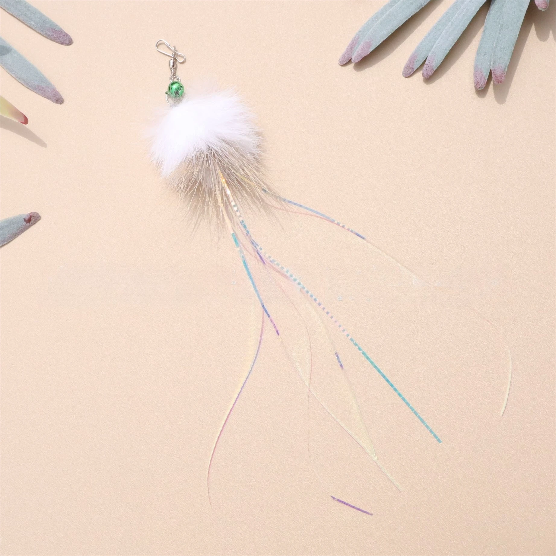 Accesorios de juguete para gatos con borlas de medusas, juguete de peluche con campana, juguetes para gatos, reemplazo interactivo, 2 uds./3 uds. - imagen 4