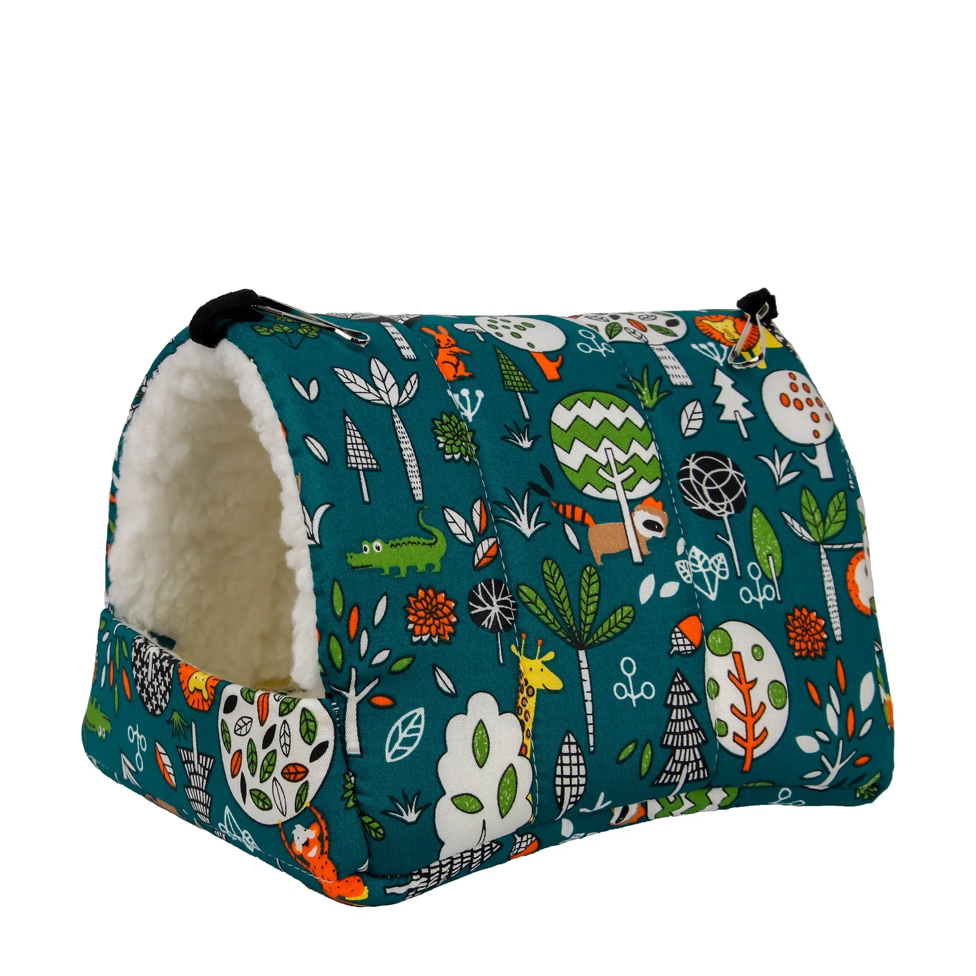 Cama para pájaros con estampado bonito, Mini jaula para conejo, estera para ardilla, nido de conejillo de indias, casa para hámster, camas para dormir de animales pequeños, jaula colgante para mascotas, 1 ud. - imagen 5