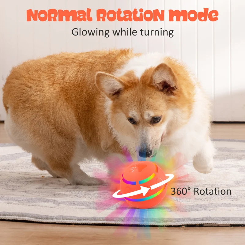Juguetes interactivos con pelota para perros y gatos, juguetes con pelota rodante, juguetes con pelota giratoria móvil para perros pequeños, medianos y grandes, Sil duradero - imagen 4