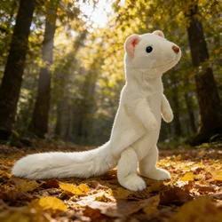 Lindo visón blanco grande relleno crudo indestructible perro de peluche de juguete con altavoz seguro perro juguetes resistentes perros diente cachorro resistente a masticar