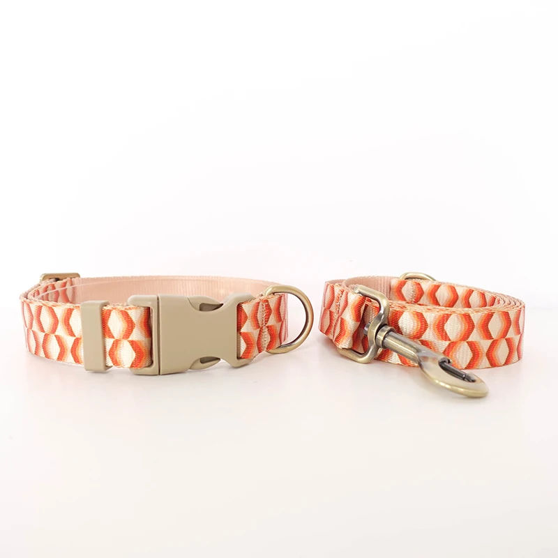 Conjunto de Collar de perro personalizado de diseñador, collares de nailon personalizados con nombre de perro, accesorios, Bulldog Francés, Pug, rombo, sentido PDC364 - imagen 4