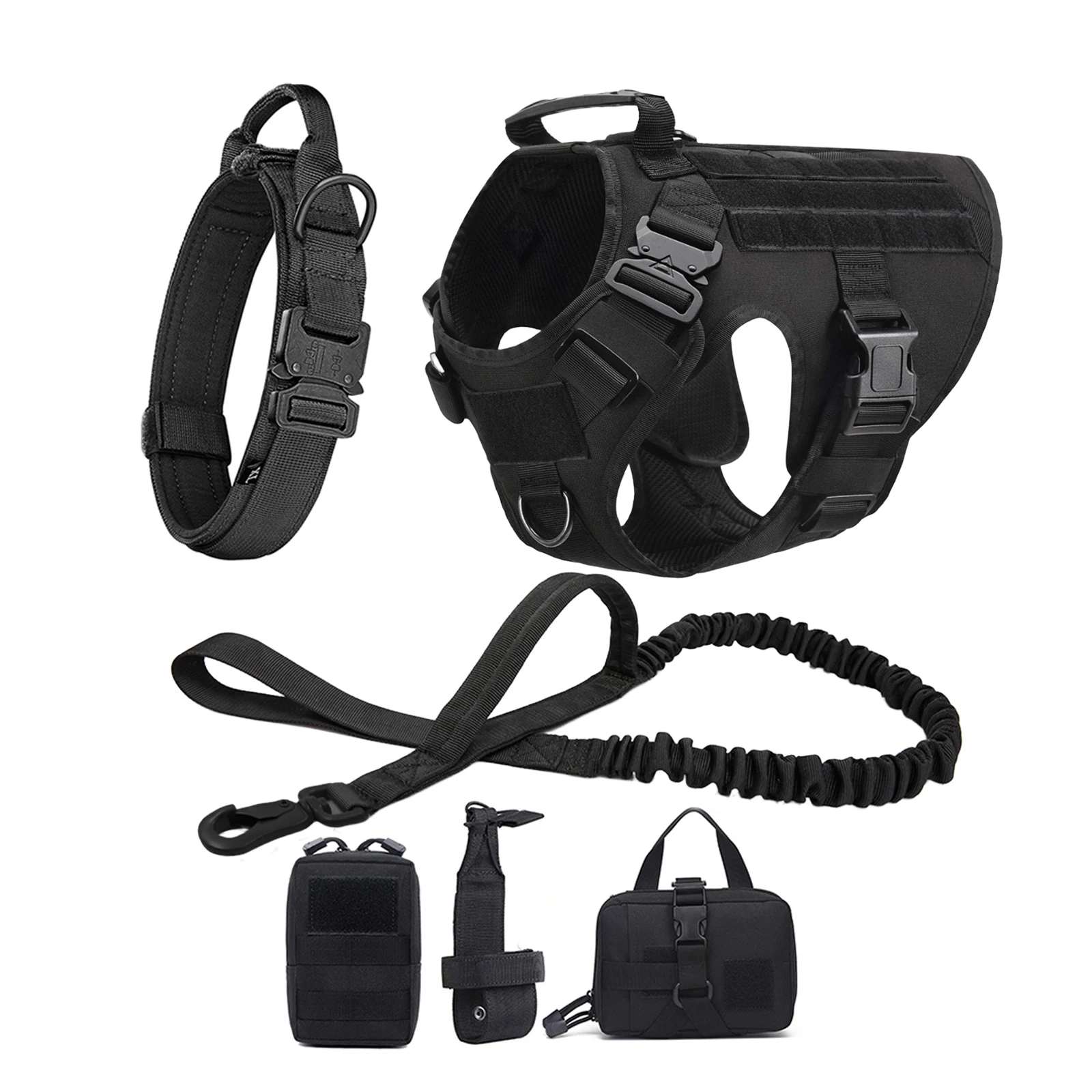 Arnés para perro grande, bolsas con correa, chaleco para caminar para entrenamiento de pastor alemán, arneses para perros medianos y grandes, accesorios - imagen 5