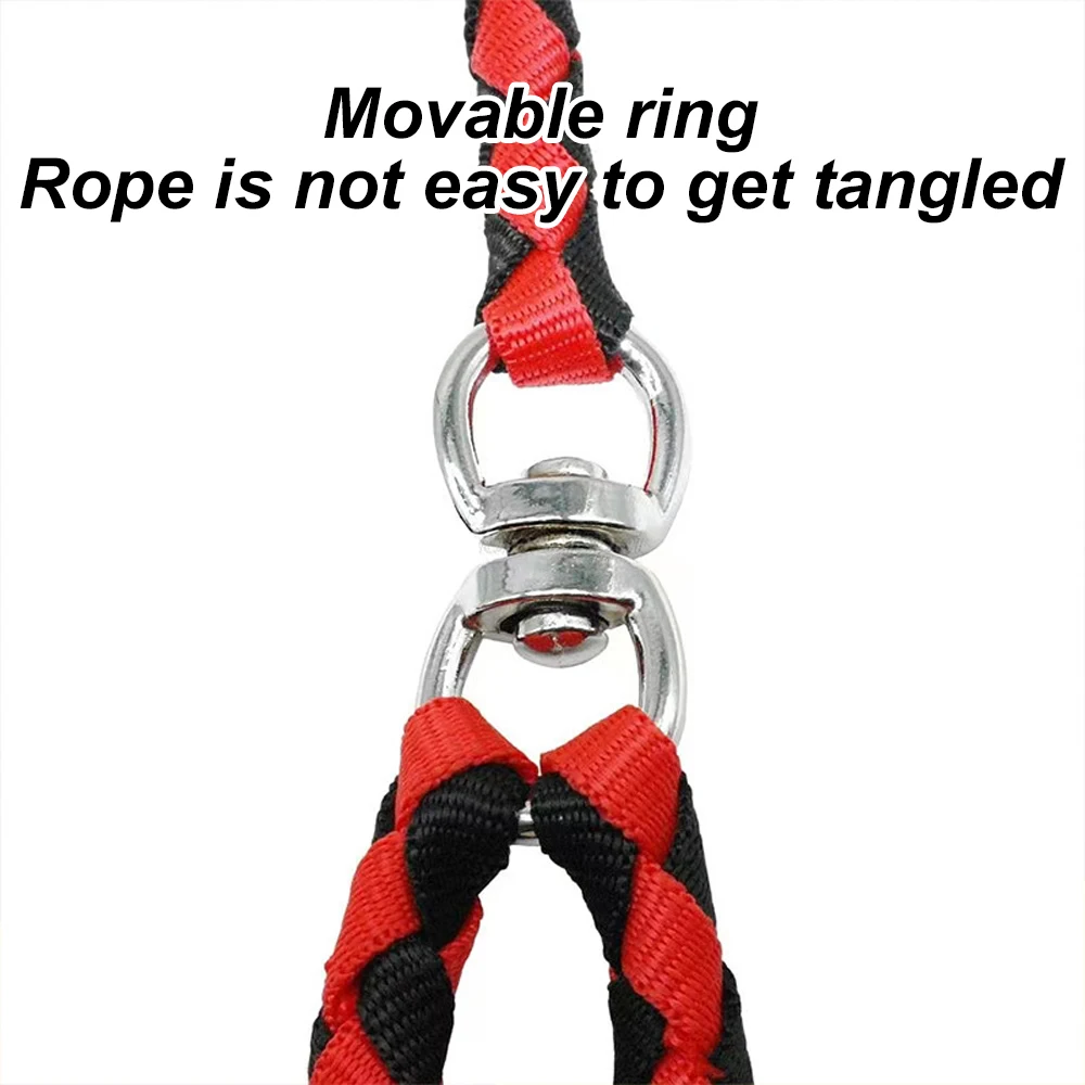 Correas tejidas de doble cabezal para perros, con mango acolchado, doble correa para dos perros, cachorros, perros pequeños y medianos, entrenamiento para caminar, 1 ud. - imagen 5