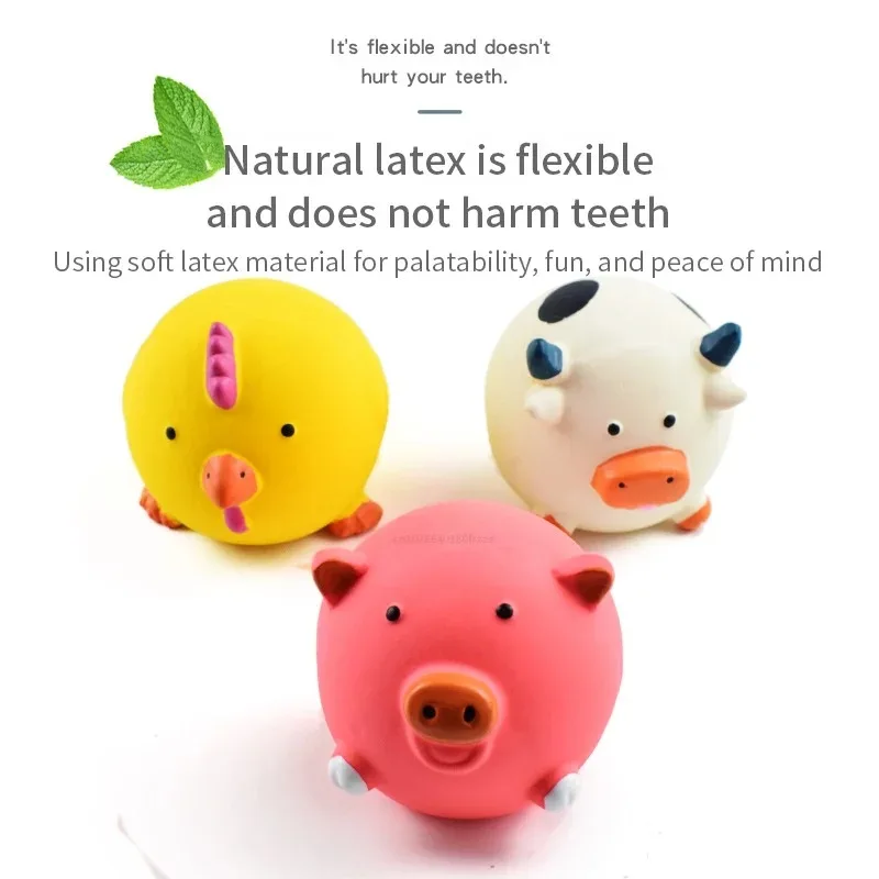 Juguete masticable dental para perros – Látex resistente con sonido - imagen 4