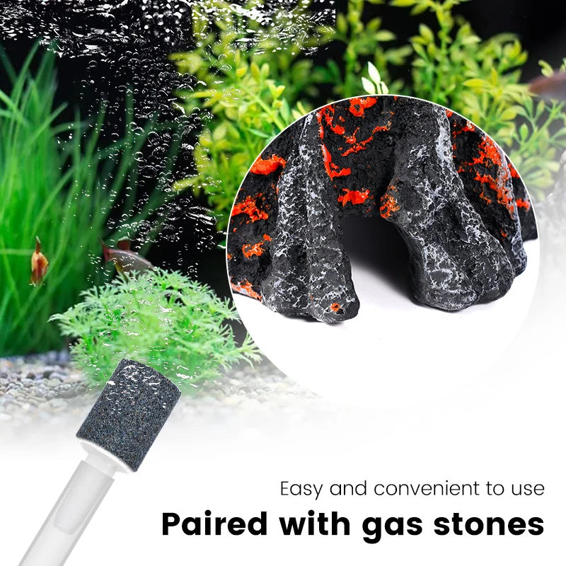 Simulación de paisajismo para pecera, accesorios para acuario volcán, aireador de rocalla para bomba de acuario, piedra de burbujas, piedra rica en oxígeno - imagen 4