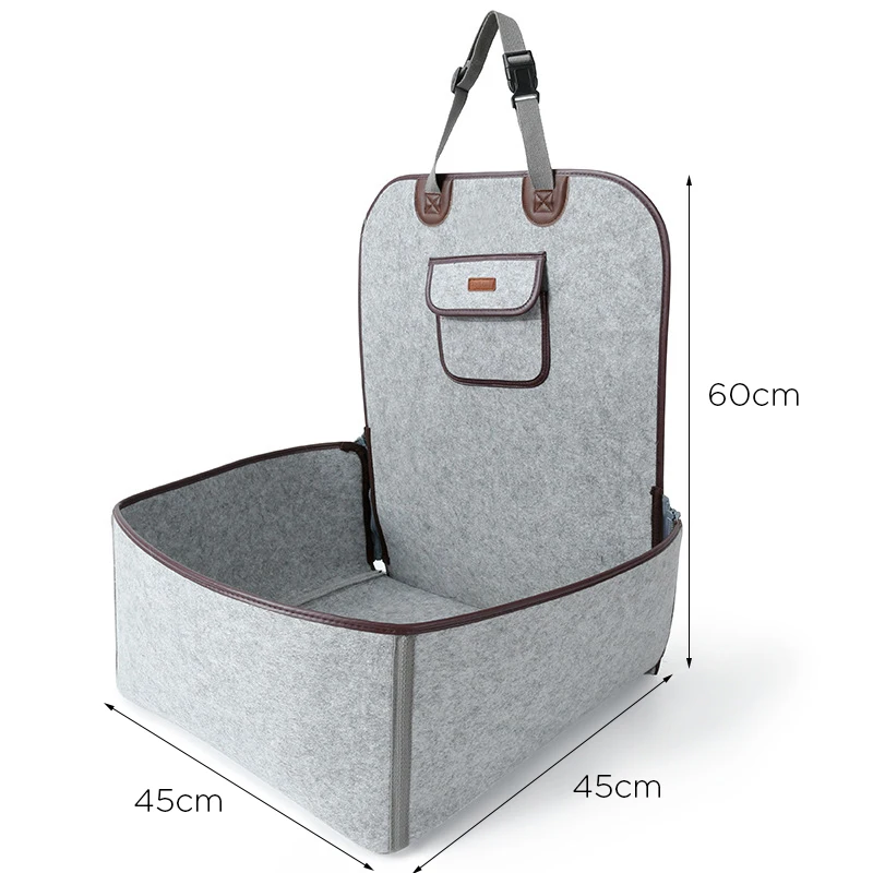 Funda para asiento delantero de coche para perro, Protector antideslizante para asiento de coche para mascotas con correas elásticas, solapa lateral y ancla, alfombrillas para asiento a prueba de arañazos - imagen 5