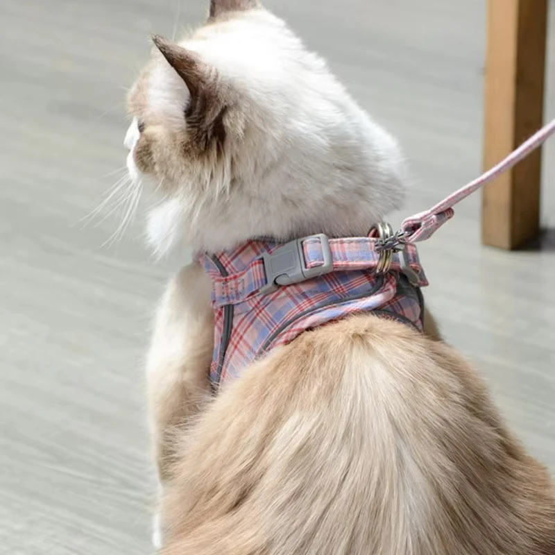 Arnés para perros y gatos, chaleco ajustable para cachorros y gatitos, conjunto de correa reflectante para caminar, arneses para Chihuahua para perros pequeños y gatos - imagen 3