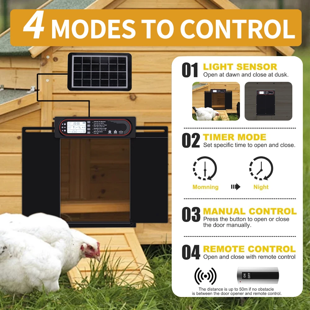 Puerta automática para gallinero – Control remoto y antipinzamiento - imagen 2