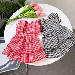 Chaleco a cuadros rojo para perros pequeños – Fresco ideal verano