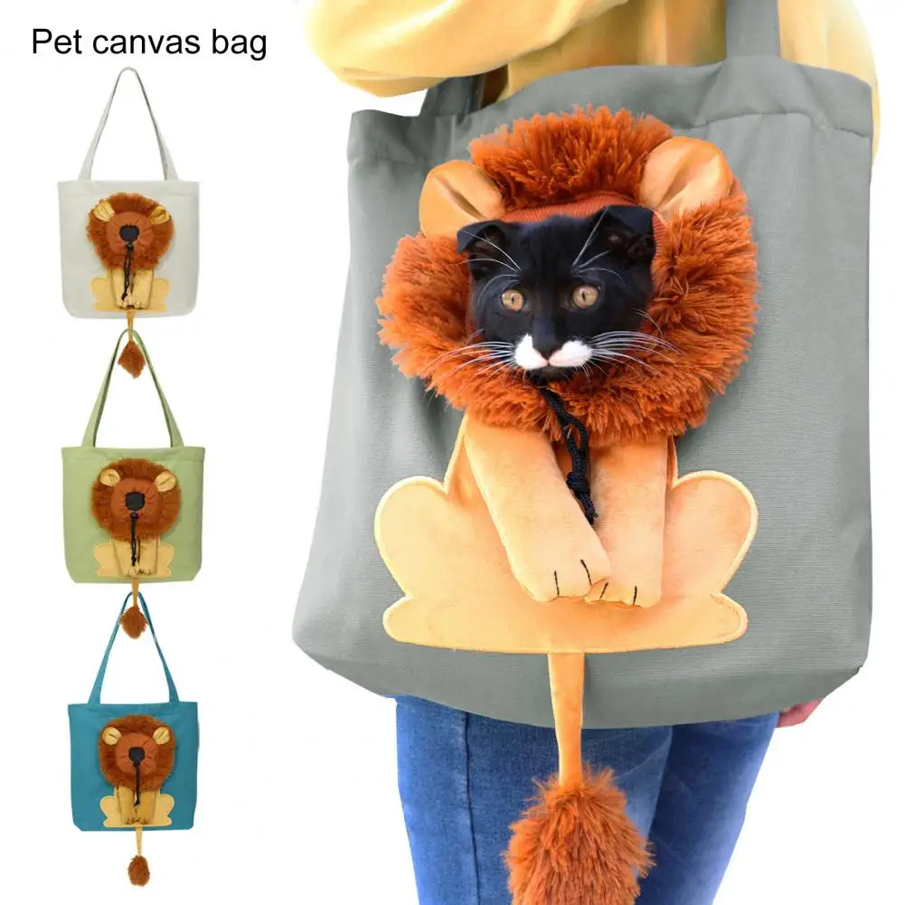Bolsa de transporte para mascotas, bolsillo de transporte con cierre de cremallera para gato, perro, gato, León, modelado - imagen 3