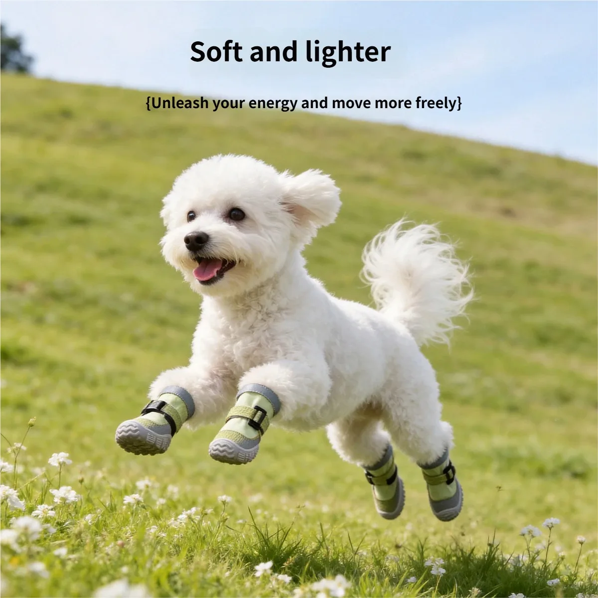 Botas para perros transpirables y antideslizantes con tiras ajustables - imagen 3