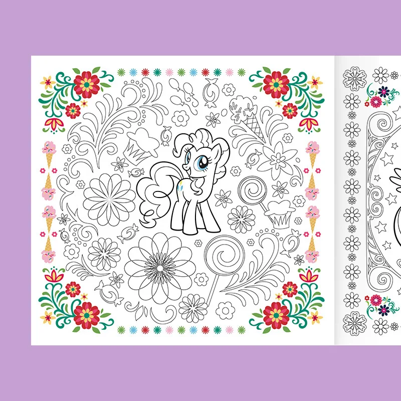 Libro para colorear para niños My Little Pony, dibujos animados de Anime, pintura de grafiti para bebé de guardería, regalo de cumpleaños y Navidad Kawaii para niña - imagen 3