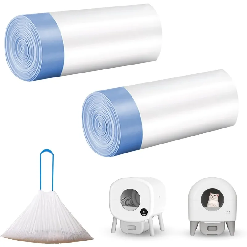 Revestimientos para caja de arena extragrandes de 40 unidades, bolsas para receptáculos de residuos de arena para gatos para caja de arena para gatos autolimpiante Fumoi y Fsitego