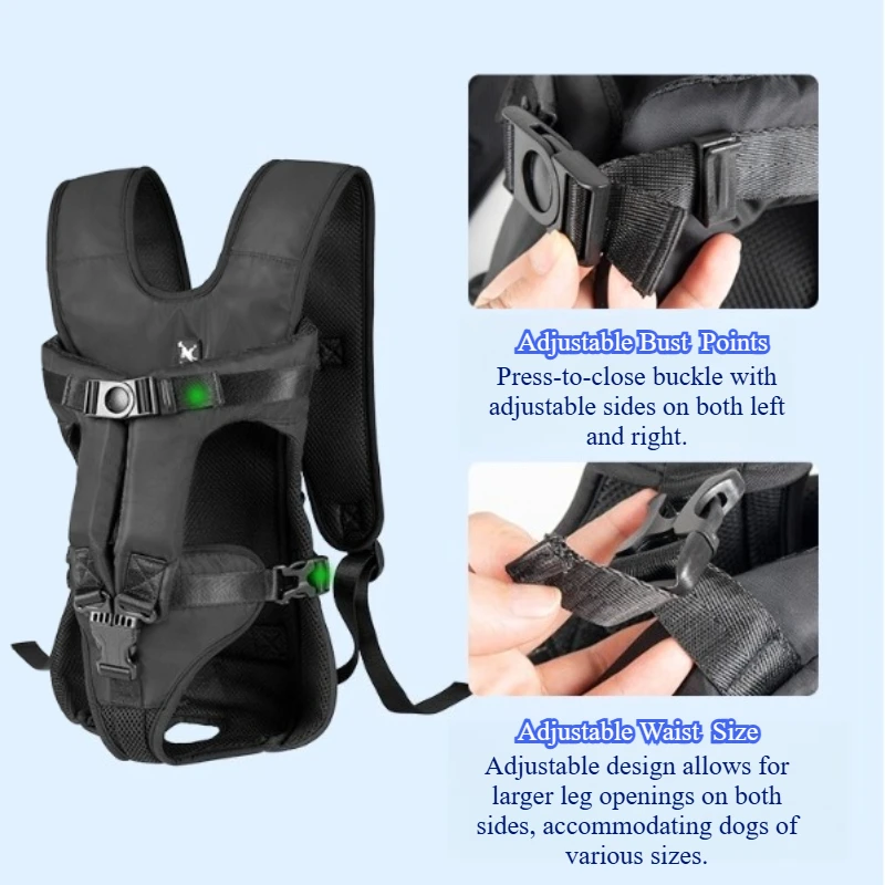 Mochila delantera para transportar mascotas, transportador manos libres para perros y gatos para perros pequeños y medianos, bolsa transpirable para viajes al aire libre - imagen 3