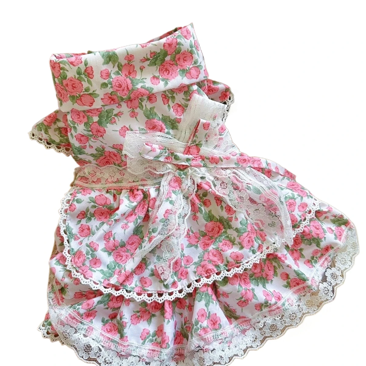 Vestido para perro pequeño, vestido de princesa con estampado Floral francés, moda Primavera Verano, traje para Bichon Frise, Chihuahua, Yorkie, ropa para cachorros - imagen 4