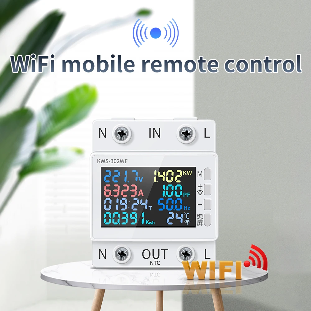 Medidor de Energía Inteligente WiFi 8 en 1 con Pantalla a Color - imagen 3