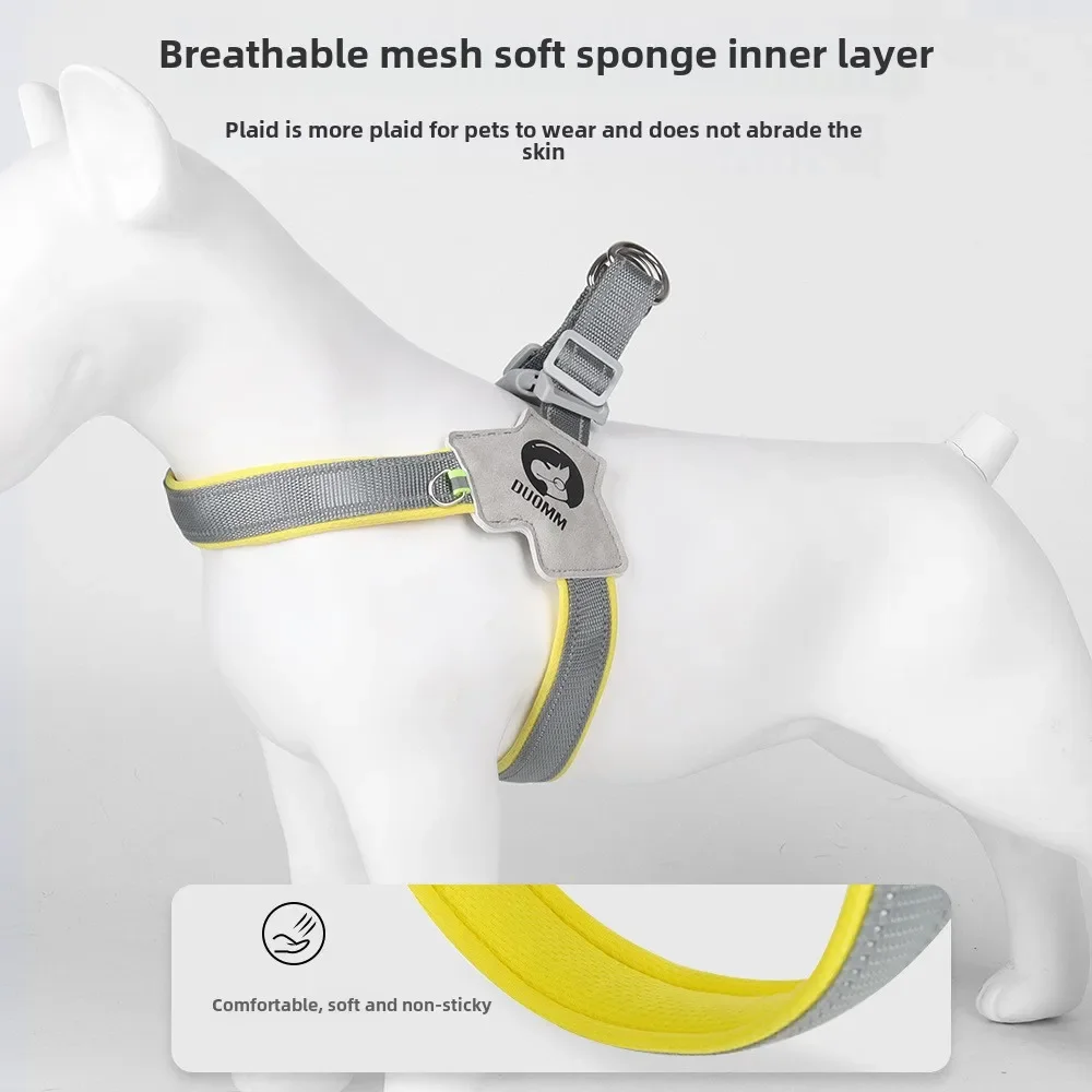 Nueva cuerda de tracción para perros, tipo sillín, correa para el pecho para perros, correa para el pecho reflectante transpirable, cuerda de tracción para mascotas, productos para mascotas - imagen 2