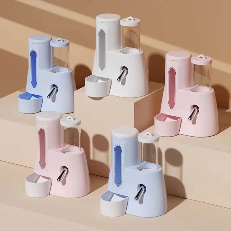 Comedero automático para hámster 2 en 1, dispensador de agua para animales pequeños, botella de agua potable para mascotas, cuenco para hámster, conejillo de indias, rata - imagen 5