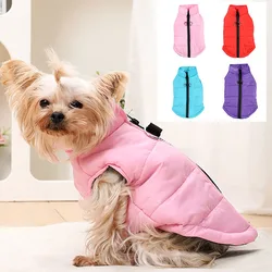 Ropa de invierno para perros, abrigo cálido con cremallera, chaqueta para perros pequeños, perro salchicha, Chihuahua York, disfraz acolchado, arnés para cachorros, chaleco, chaqueta XXL