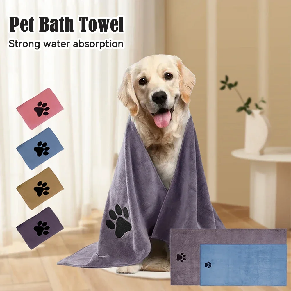 Toalla de microfibra bordada para perros y gatos – Suave y absorbente - imagen 3
