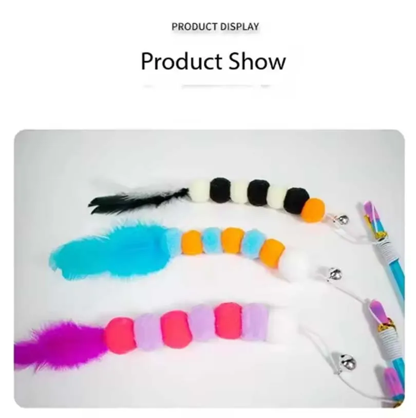 1 Uds nueva cuerda elástica pieles de imitación insecto divertido palo de gato adecuado para gatos - imagen 2