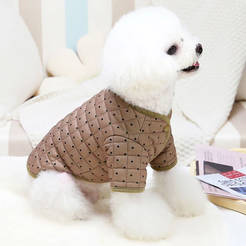 Ropa para perros, abrigo acolchado de algodón de manga larga para perros pequeños, disfraces para mascotas Dachshund Shih Tzu Chiwawa, chaqueta para cachorros, ropa XL - imagen 5