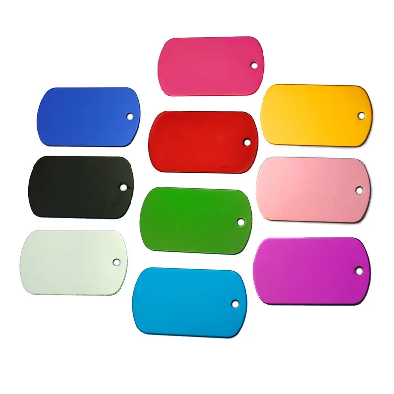 20 piezas etiqueta de perro de identificación de mascota, etiqueta de identificación del ejército militar de aluminio, nombre, etiquetas de perro en blanco, colgante, logotipo personalizado, láser, texto grabado personalizado - imagen 5