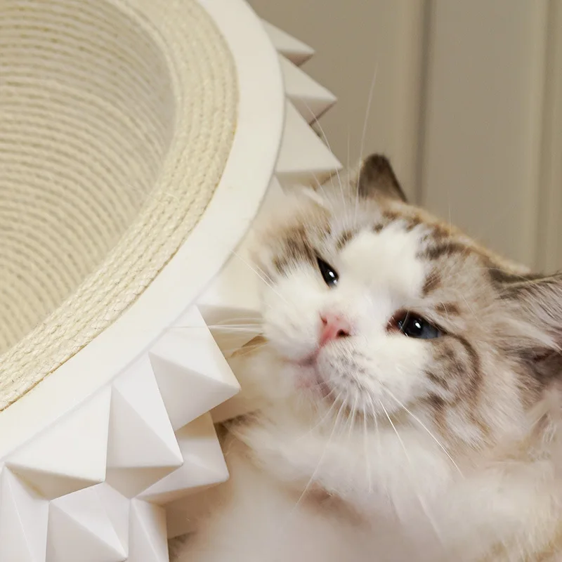 Cama para gatos con cuerda de cáñamo, cama creativa para gatos de interior, camas rascadores de seguridad de silicona suave para gatos, soporte de Metal, hamaca, tapicería para sofá - imagen 3