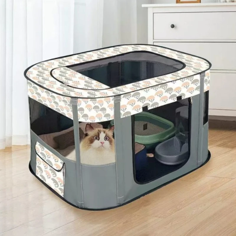 Sala de parto para gatos, nuevo nido cuadrado plegable para perros, Villa, valla para mascotas, tienda para gatos, nido para mascotas, perrera, jaula para perros - imagen 2
