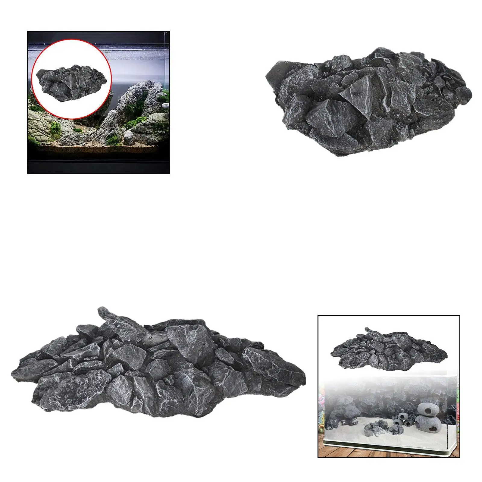 Adorno de roca Artificial de Material PU, realista, altamente simulación, decorativo, ligero para configuración de terrarios, multiusos - imagen 3