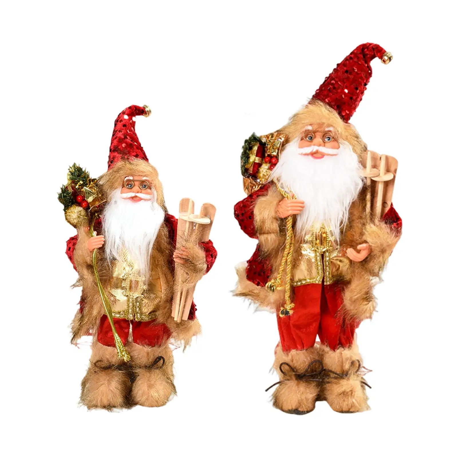 Regalos navideños de muñeco de Papá Noel, centro de mesa decorativo, versátil, coleccionable - imagen 2