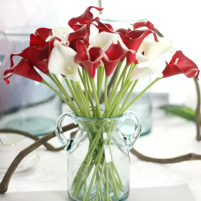 Ramos de flores de lirio de Cala de PU, decoración del hogar de otoño, plantas artificiales, flores artificiales, decoración de boda - imagen 4