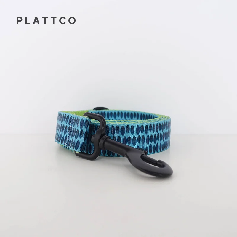 PLATTCO color del conjunto de correa de collar de pajarita para mascotas nuevo collar de perro de tinta verde personalizado comercio exterior 5 tamaños PDC320 - imagen 4