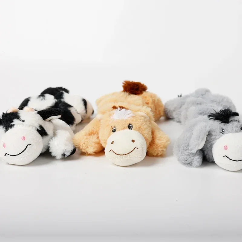 Nuevos lindos juguetes de peluche chirriantes mascota lobo conejo Animal de peluche de juguete perro masticar silbido estridente inflar ardilla juguetes para perros - imagen 3