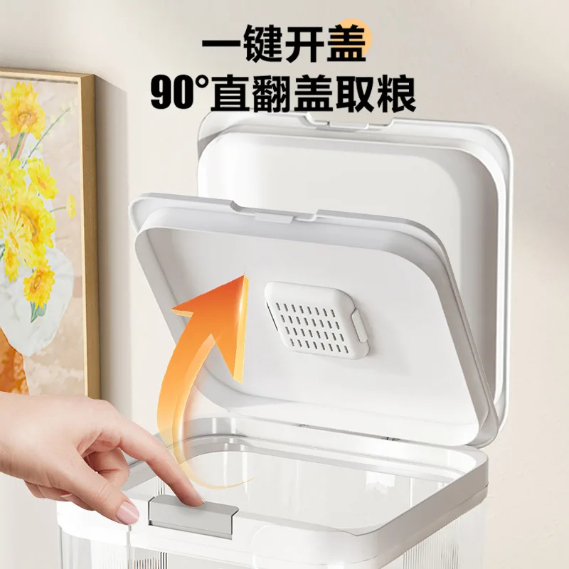 Cubo de almacenamiento de alimentos para perros, tanque sellado a prueba de humedad para alimentos para gatos, Cubo de almacenamiento de alimentos para mascotas, caja de alimentos al vacío para el hogar, productos para mascotas - imagen 2