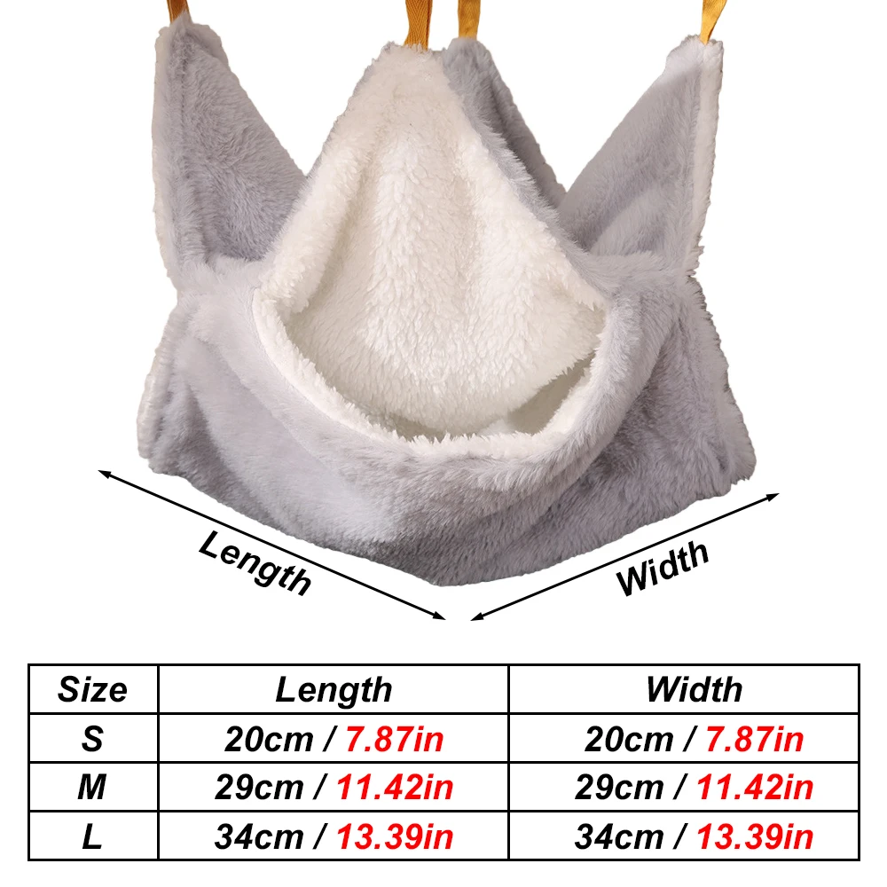Hamaca acogedora para mascotas, cama colgante suave y cálida para dormir, nido de lana para mascotas, Animal PEQUEÑO, pájaro, hámster, ardilla, jaula de felpa, accesorio, 1 ud. - imagen 3